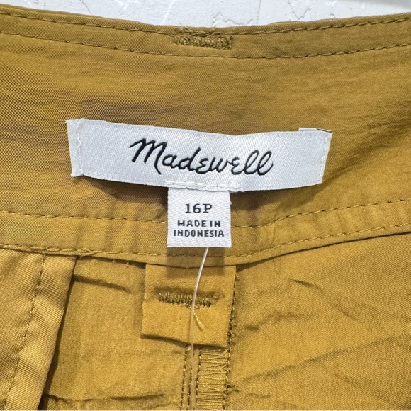 NWT Madewell Wide Leg Pants Womens 16P Mustard Gold Cropped Utility - Picture 8 of 10